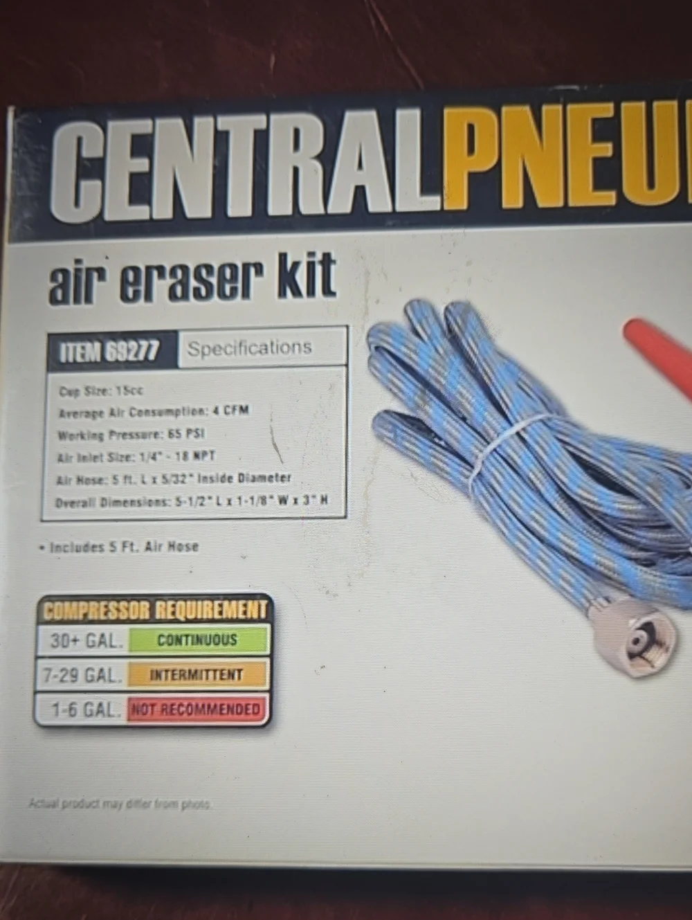 Central Pneumatic Air Eraser Kit
